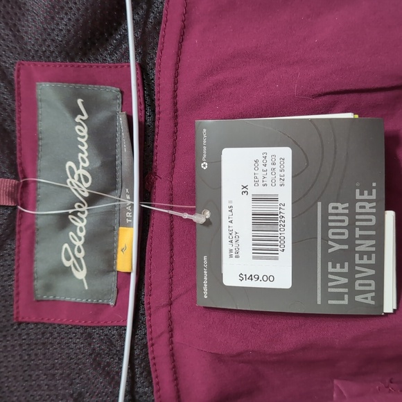Eddie Bauer Atlas Jacket II Burgundy size 3x - Picture 2 of 7